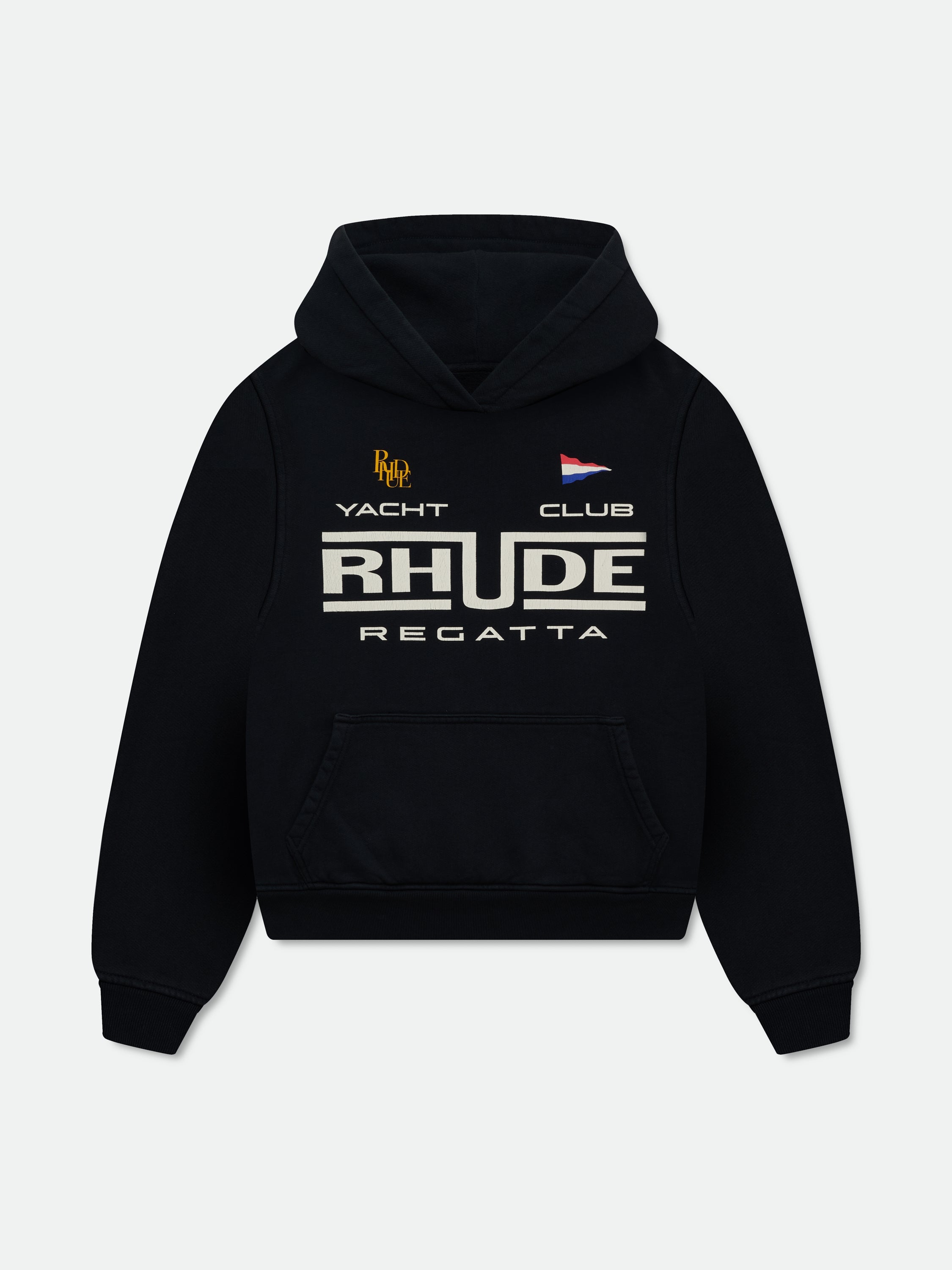 RHUDE REGATTA CLUB HOODIE - VTG BLACK