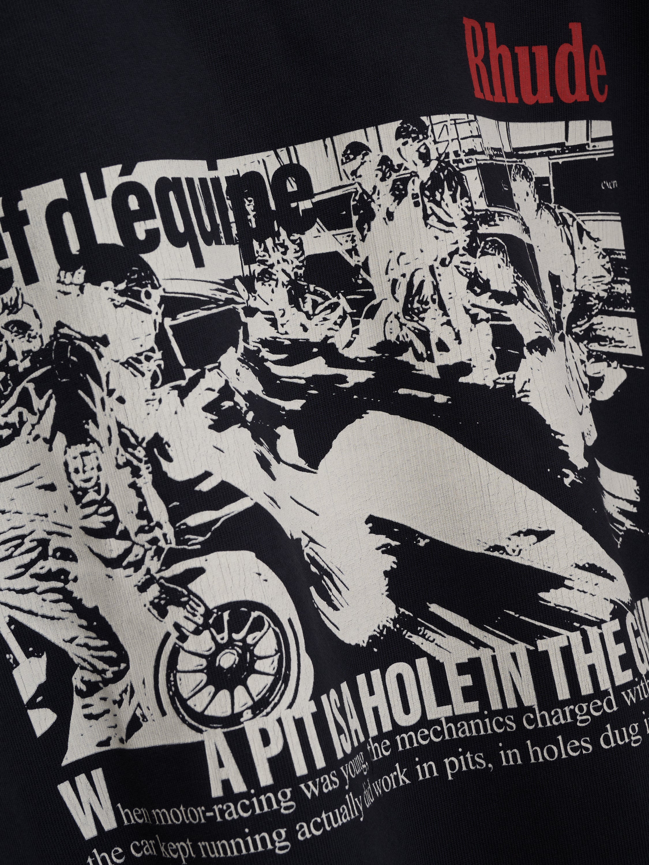 GRAND PRIX TEE - VINTAGE BLACK \/ WHITE \/ RED