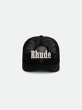 RHUDE LOGO MESH HAT - BLACK\/WHITE