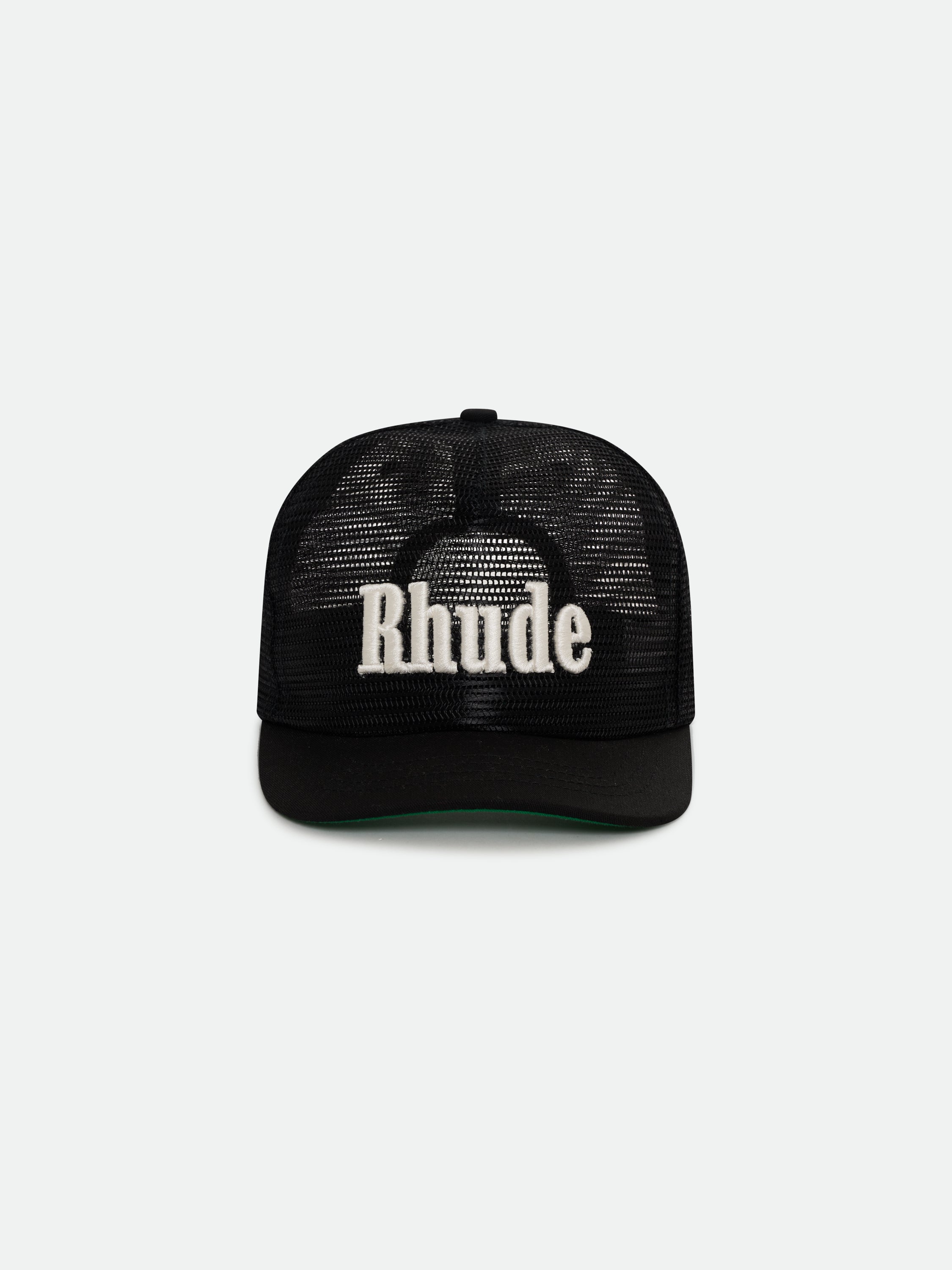 RHUDE LOGO MESH HAT - BLACK\/WHITE